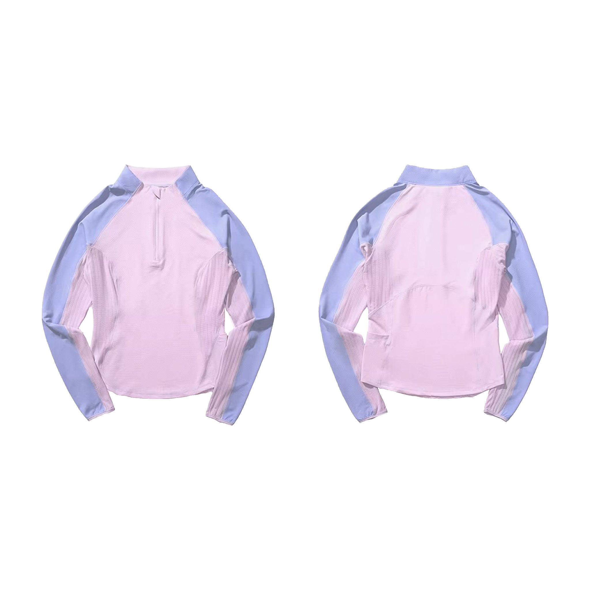 Women's Outdoor Moisture-Wicking Sun Protection Half-Zip Slim-Fit Long Sleeve Cycling T-Shirt