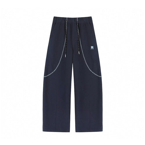 Women's Fall Outdoor Contrast Stripe Sweatpants Stylish Straight Leg Loose Fit Casual Curved Pants