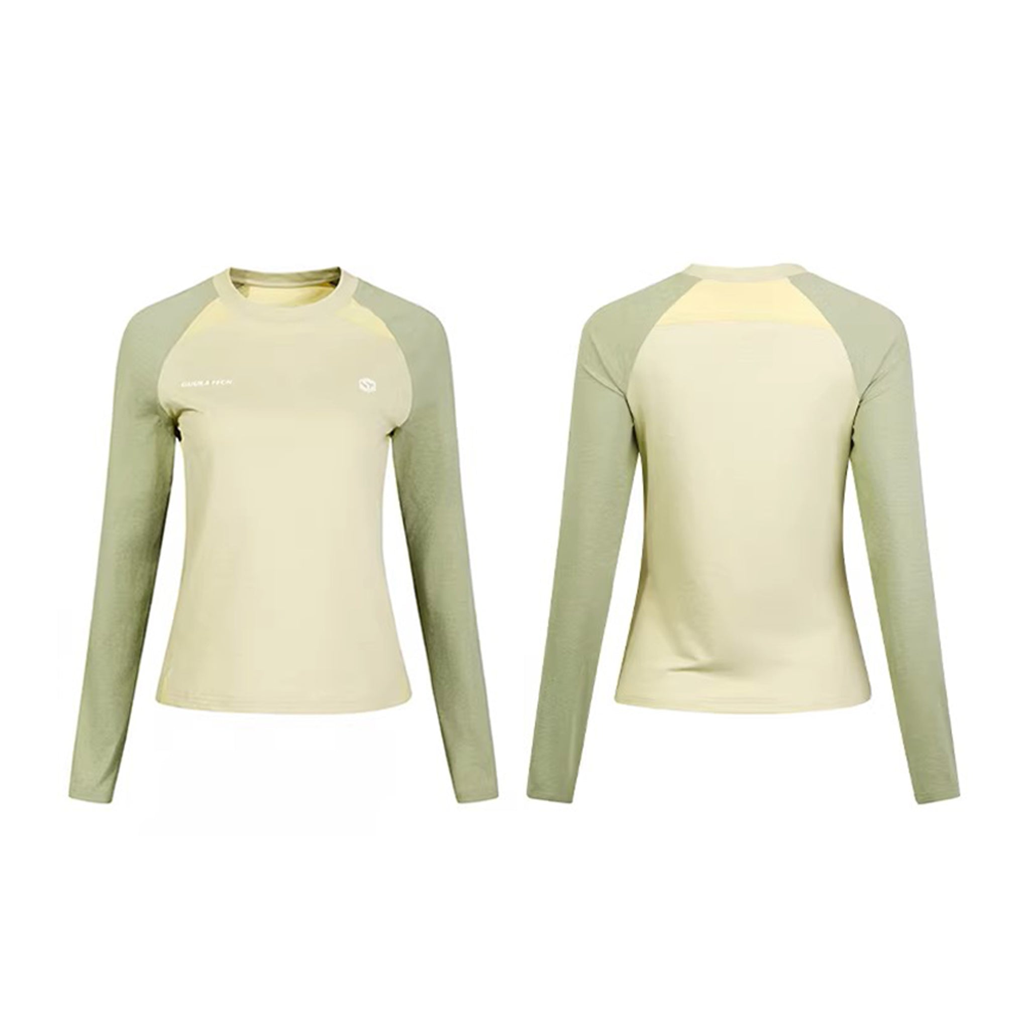 Unisex Sun Protection Long Sleeve Quick-Dry Shirt, Color Block Tee for Hiking, Camping & Fitness