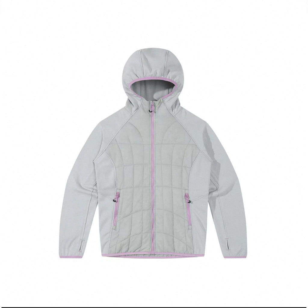 Women's Outdoor Fleece Jacket for Autumn & Winter, Mountain Style Color-Block Cotton-Padded Coat, Lightweight Windproof Inner Jacket