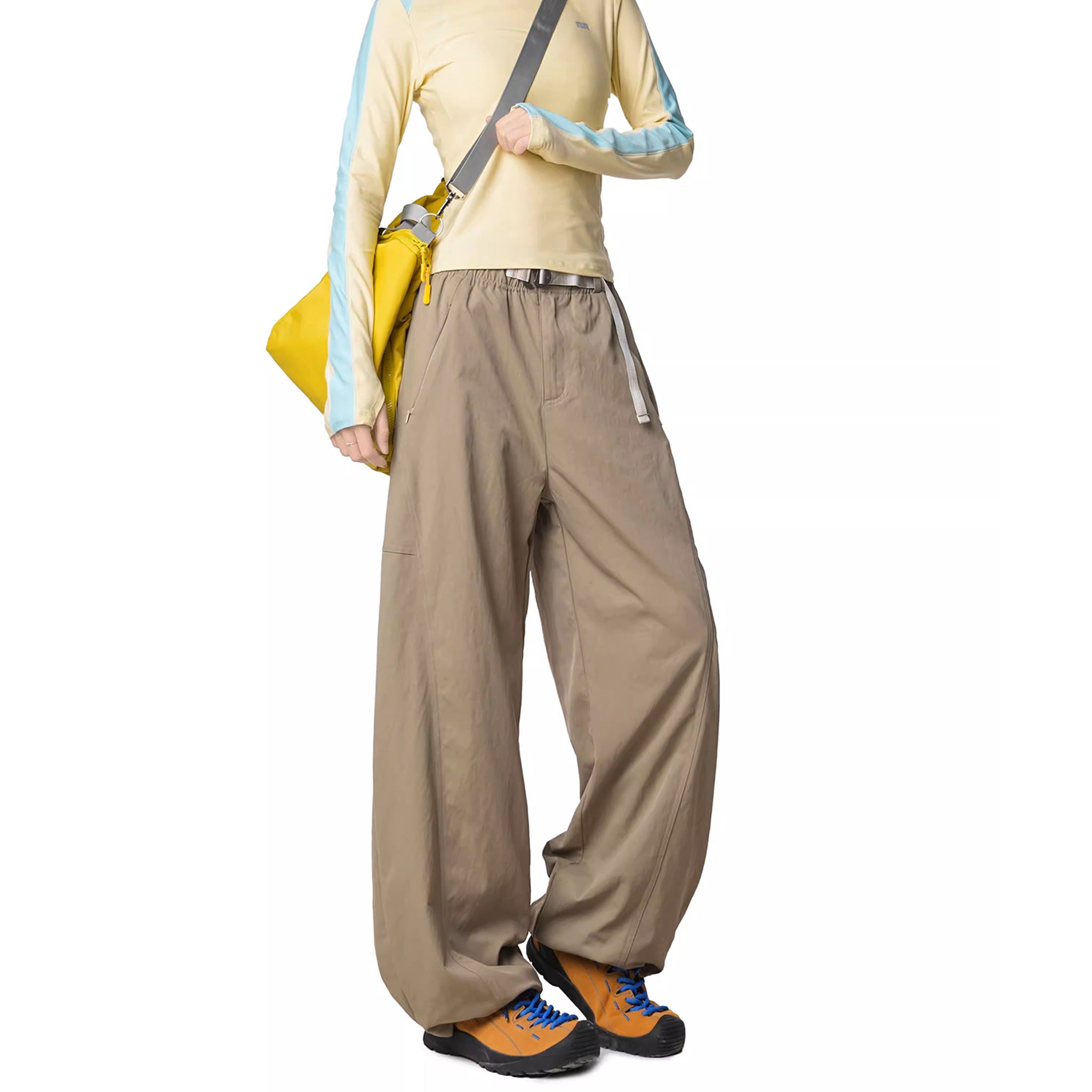 Women's Outdoor Straight Leg Loose Deconstructed Hiking Pants Fall Versatile Cleanfit Casual Curve Pants