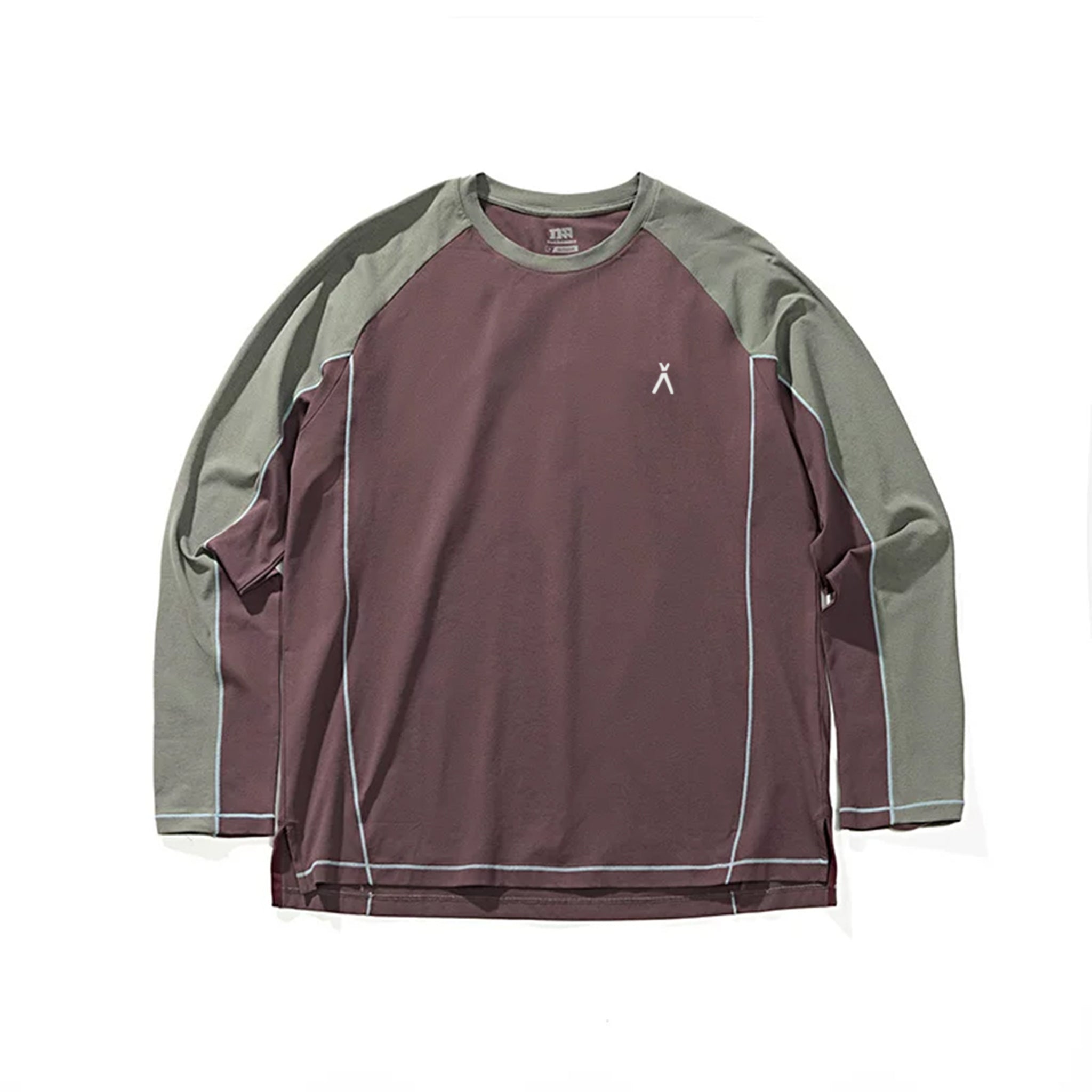 Graphene Outdoor Long Sleeve Training T-Shirt, Intellifresh Antibacterial, Moisture-Wicking Quick-Dry with Splicing Design