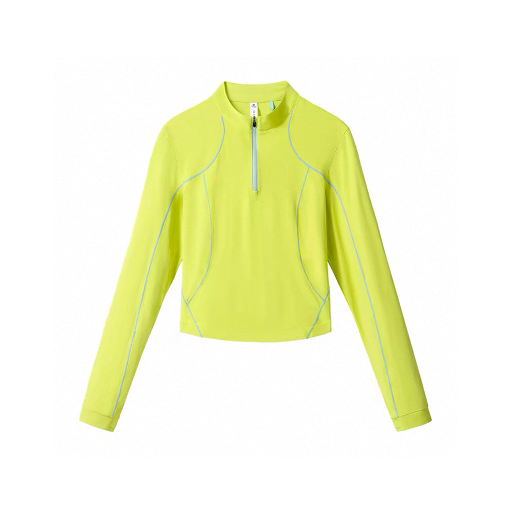 Women's Outdoor Moisture-Wicking Quick-Dry Long Sleeve T-Shirt, Slim-Fit Fleece Sports Top for Hiking and Trekking