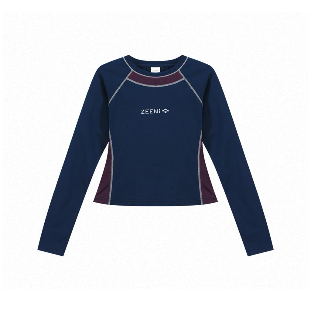 Women's Slim-Fit Cropped Long Sleeve Base Layer, Sun Protection Anti-Breathable Quick-Dry Tee for Summer Running & Outdoor Sports