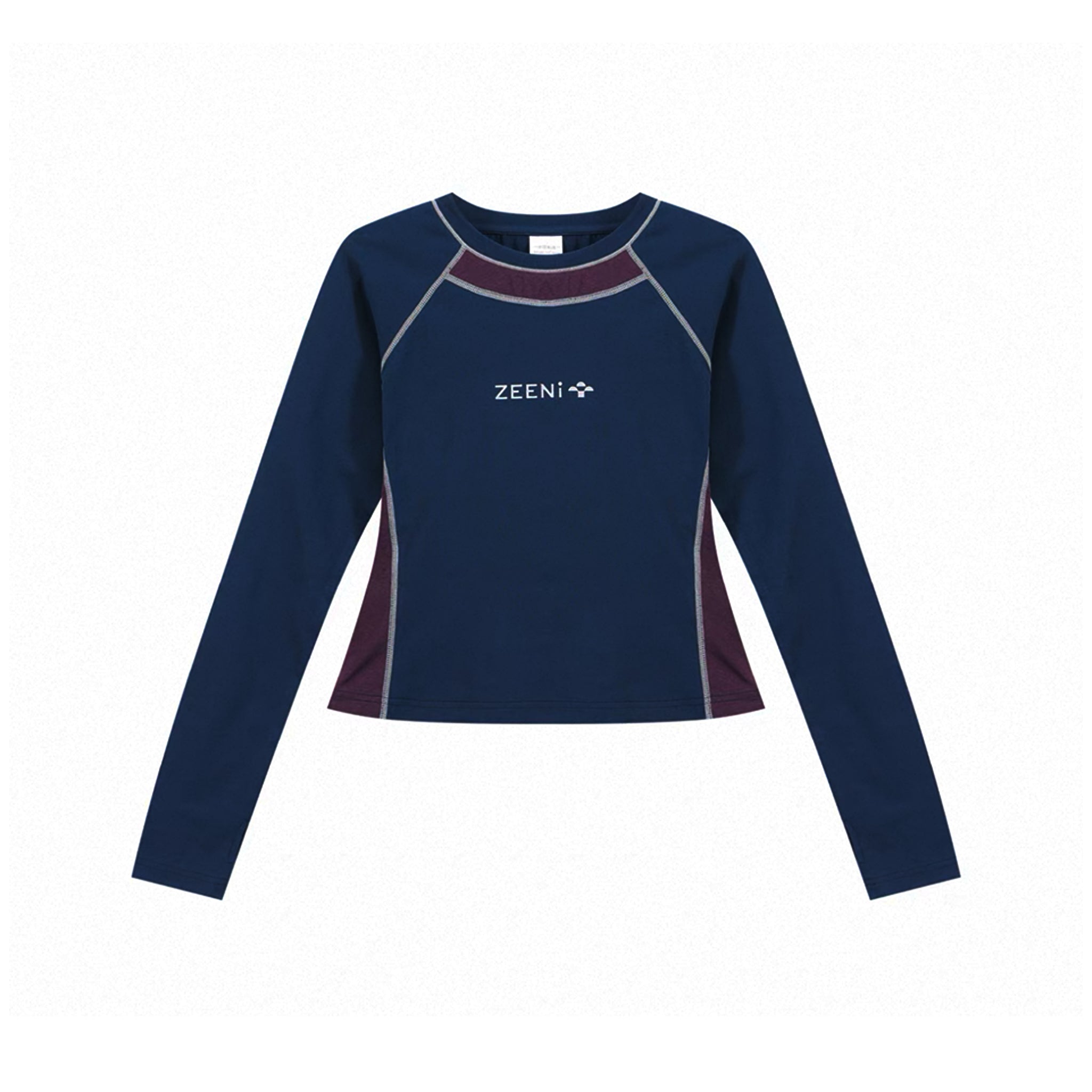 Women's Slim-Fit Cropped Long Sleeve Base Layer, Sun Protection Anti-Breathable Quick-Dry Tee for Summer Running & Outdoor Sports