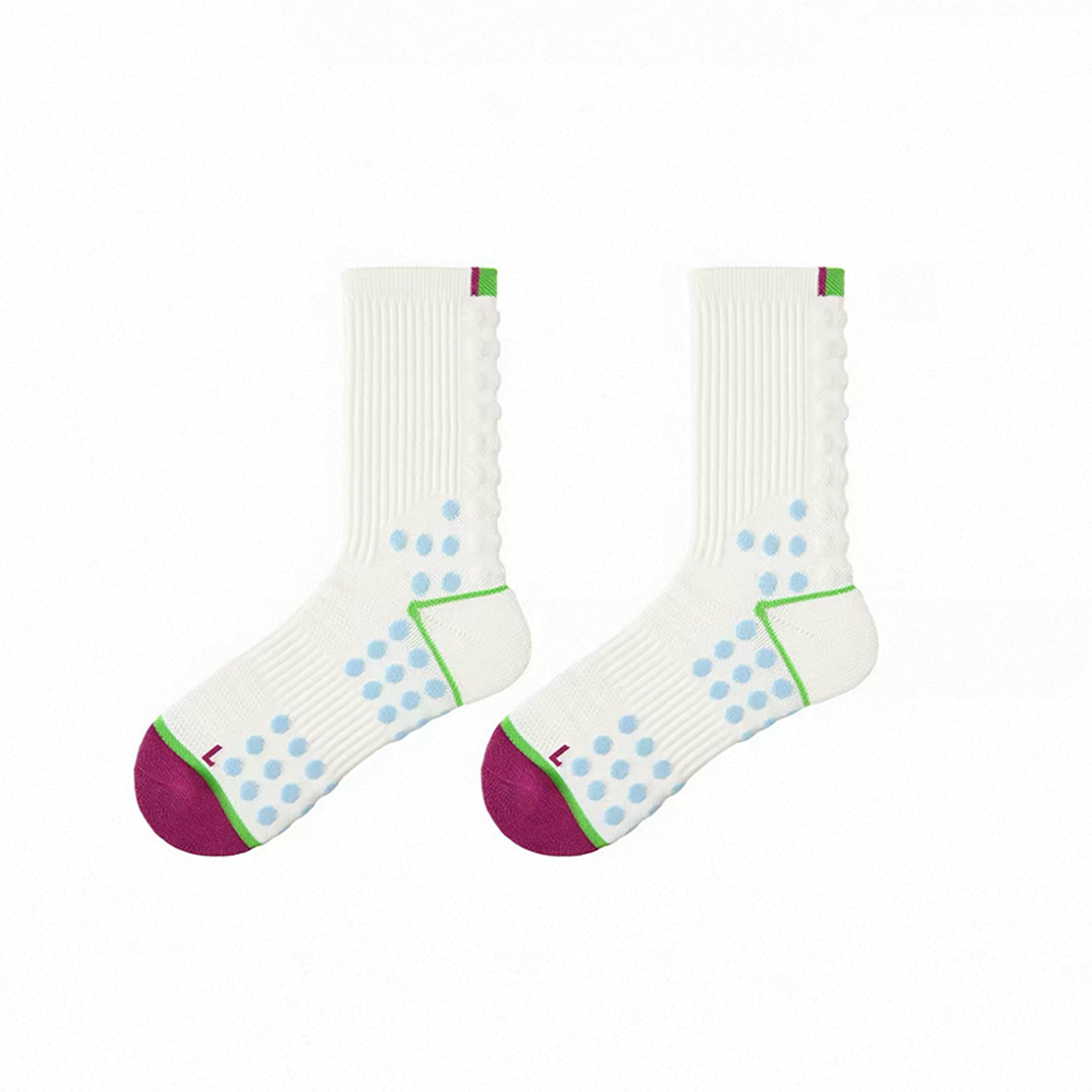 Women's Towel Bottom Sports Socks, Breathable & Moisture-Wicking, Color-Block Design for Running & Skipping Rope