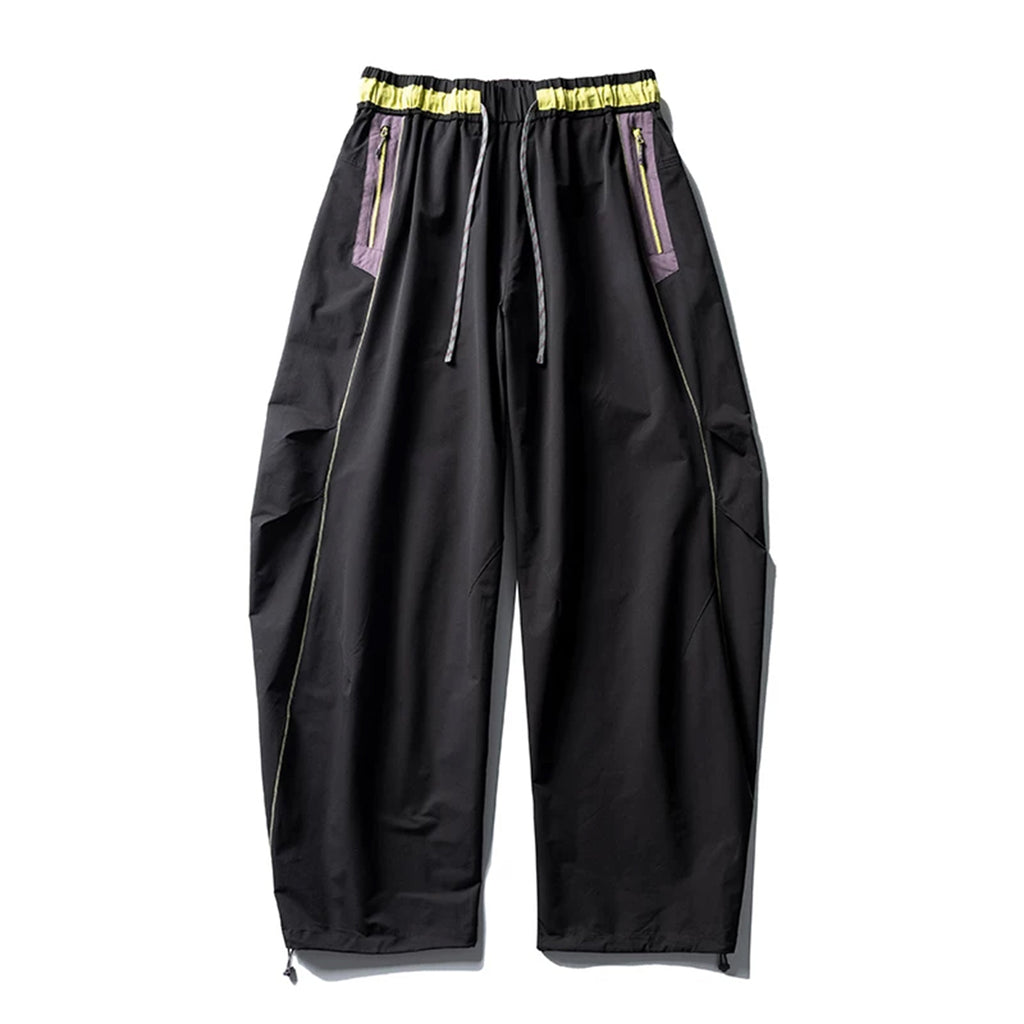 Men's Outdoor Water-Resistant Hiking Pants with Seam Details, Curved Cut Casual Trousers for Trekking