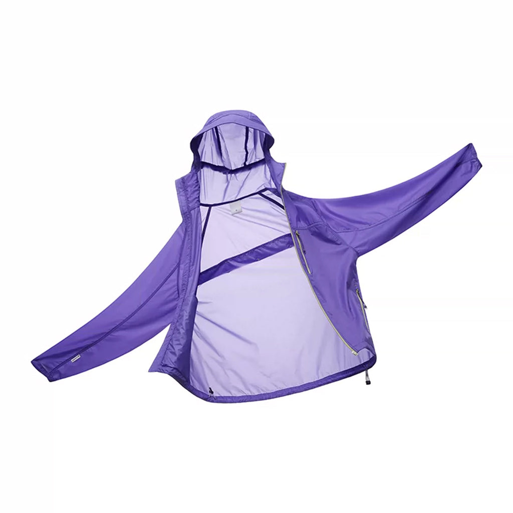 Outdoor UPF50+ Sun Protection Skin Coat, Water-Resistant Lightweight Packable Color-Block UV Jacket