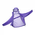 Outdoor UPF50+ Sun Protection Skin Coat, Water-Resistant Lightweight Packable Color-Block UV Jacket