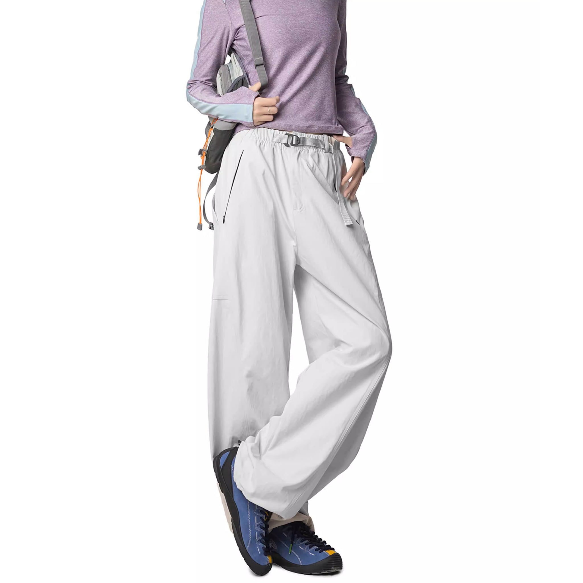 Women's Outdoor Straight Leg Loose Deconstructed Hiking Pants Fall Versatile Cleanfit Casual Curve Pants