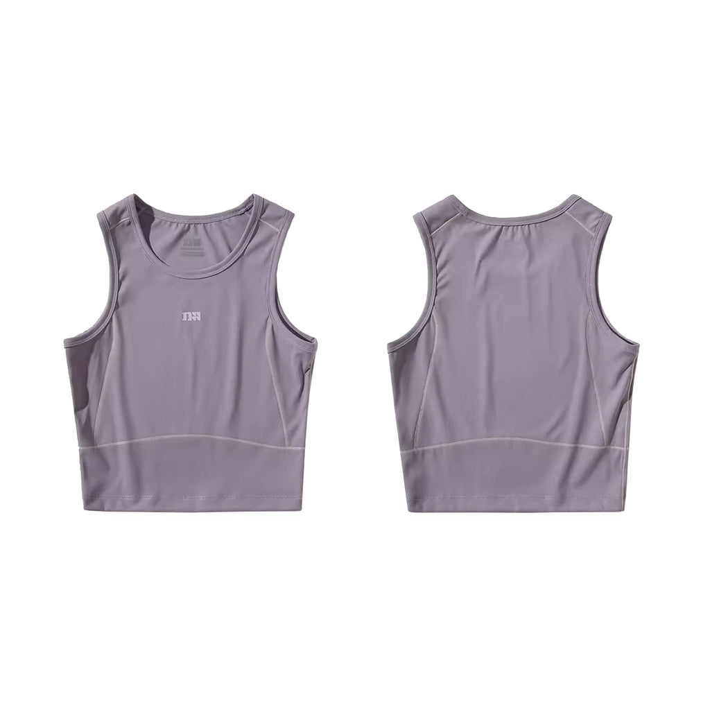 Women's Mountain Outdoor 4-Way Stretch Slim Fit Sleeveless Logo Print Naked Feeling Yoga Sports Tank Top
