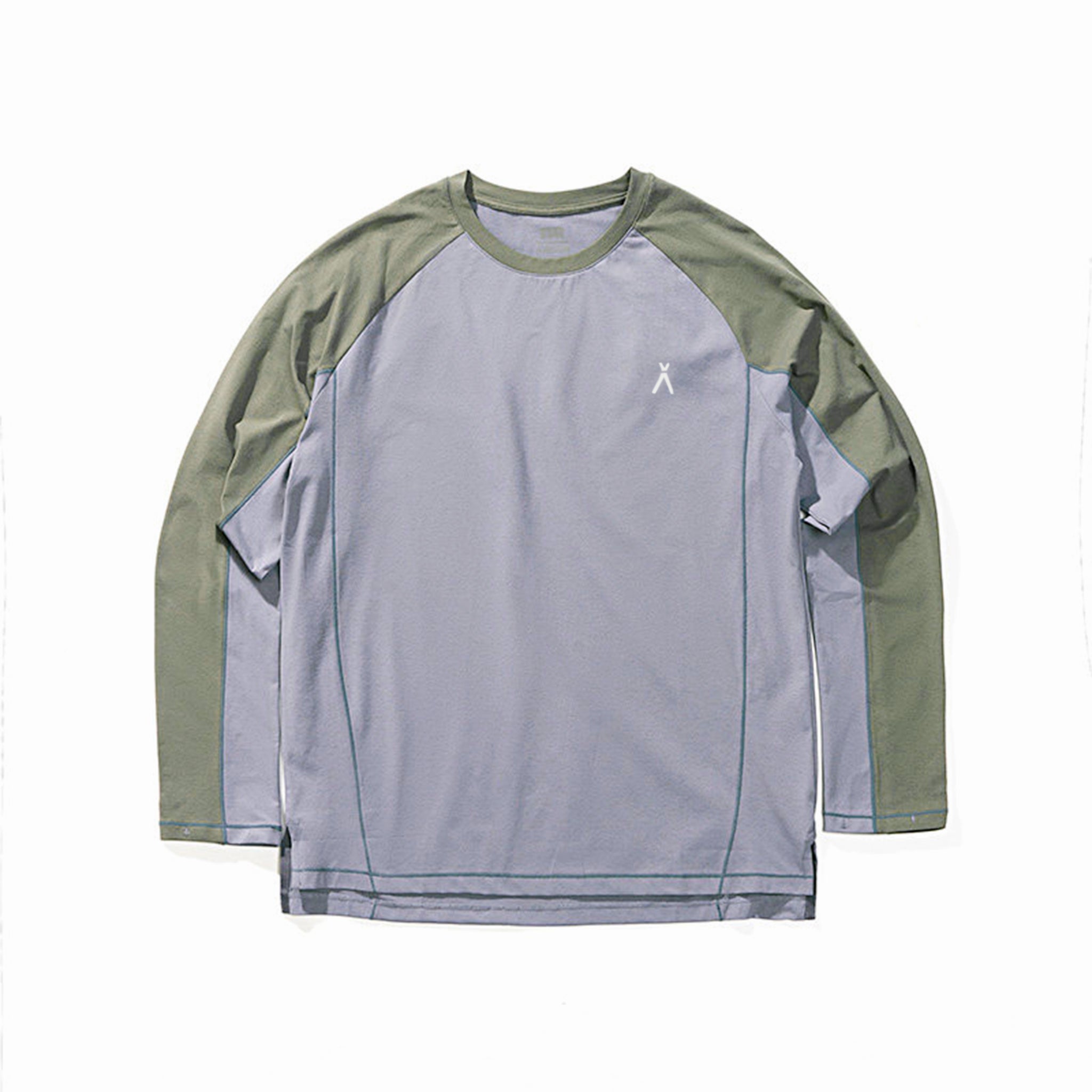 Graphene Outdoor Long Sleeve Training T-Shirt, Intellifresh Antibacterial, Moisture-Wicking Quick-Dry with Splicing Design
