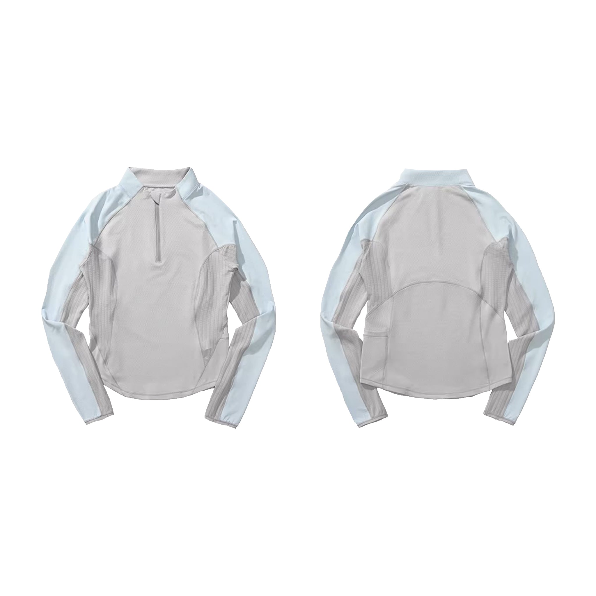 Women's Outdoor Moisture-Wicking Sun Protection Half-Zip Slim-Fit Long Sleeve Cycling T-Shirt