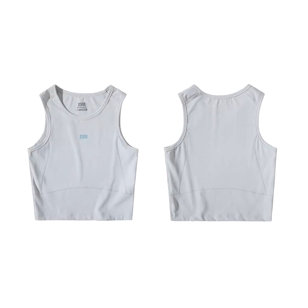 Women's Mountain Outdoor 4-Way Stretch Slim Fit Sleeveless Logo Print Naked Feeling Yoga Sports Tank Top