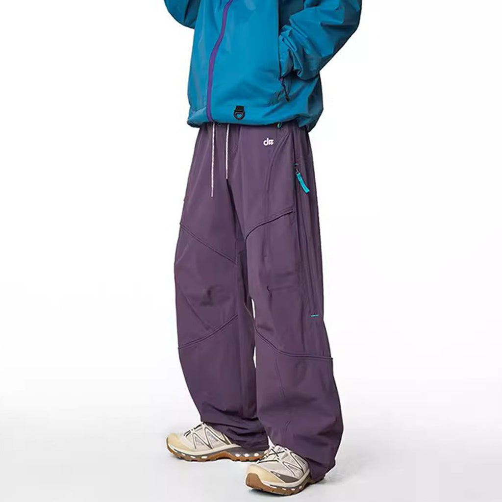 Unisex Lightweight Softshell Hiking Pants, Water-Resistant Fleece Lined Cargo Trousers for Outdoor & Mountain Style