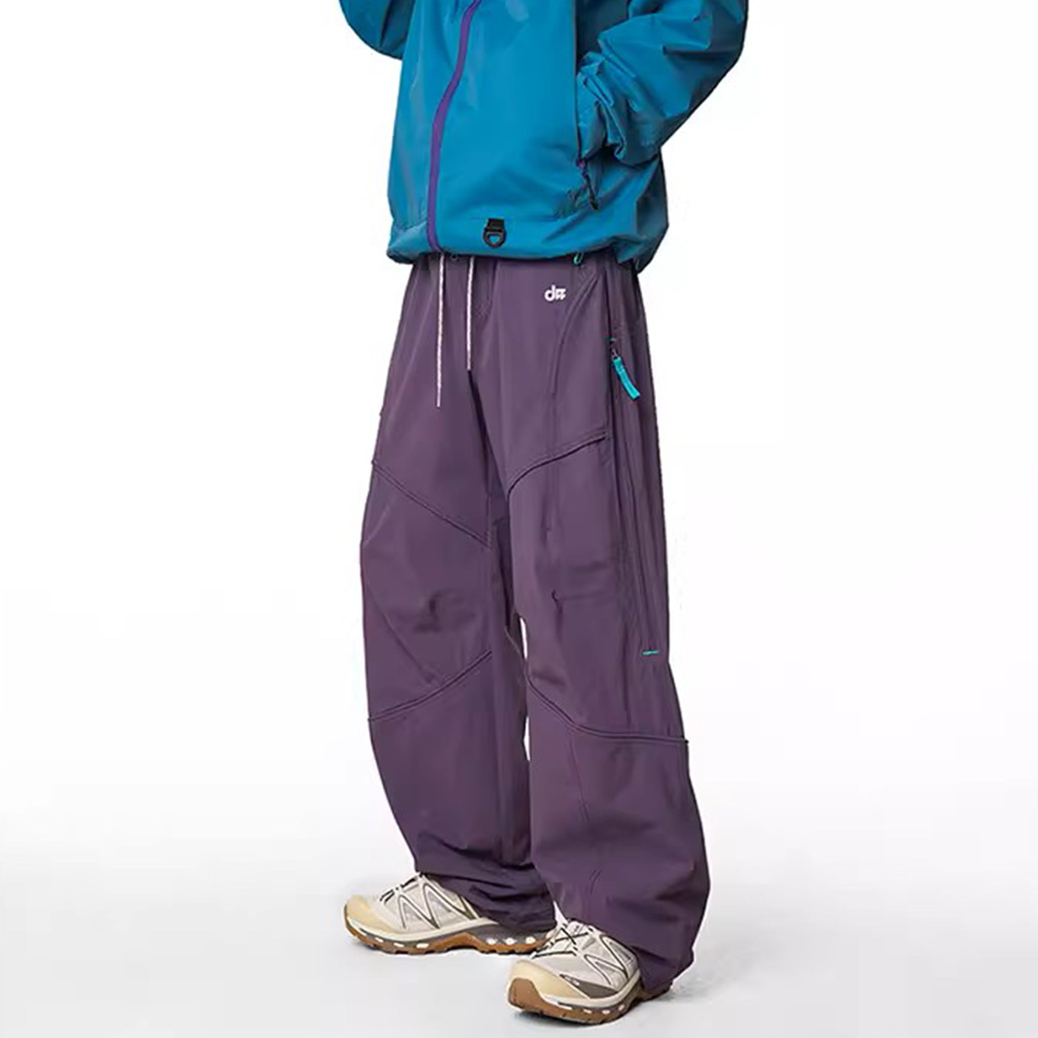Unisex Lightweight Softshell Hiking Pants, Water-Resistant Fleece Lined Cargo Trousers for Outdoor & Mountain Style