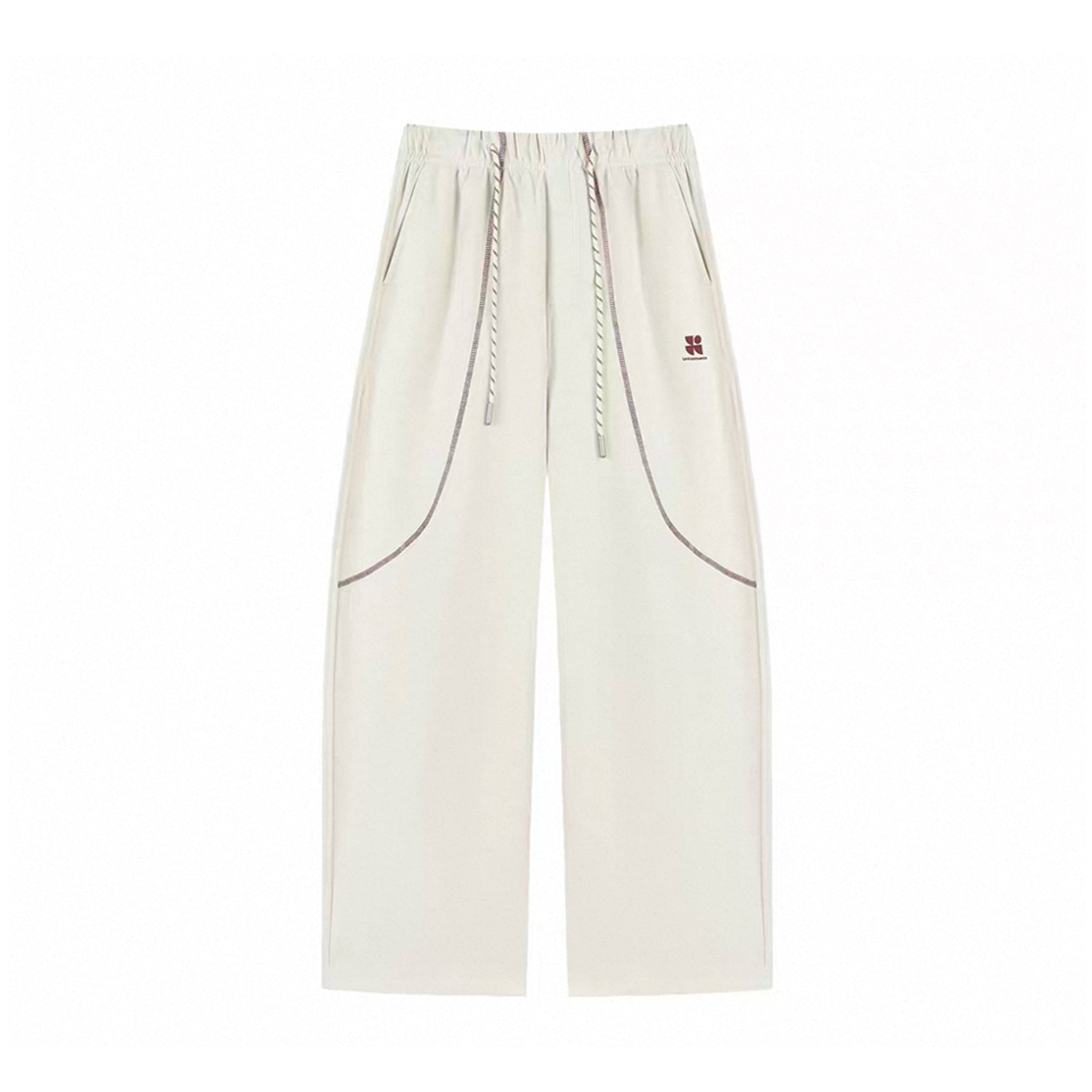 Women's Fall Outdoor Contrast Stripe Sweatpants Stylish Straight Leg Loose Fit Casual Curved Pants