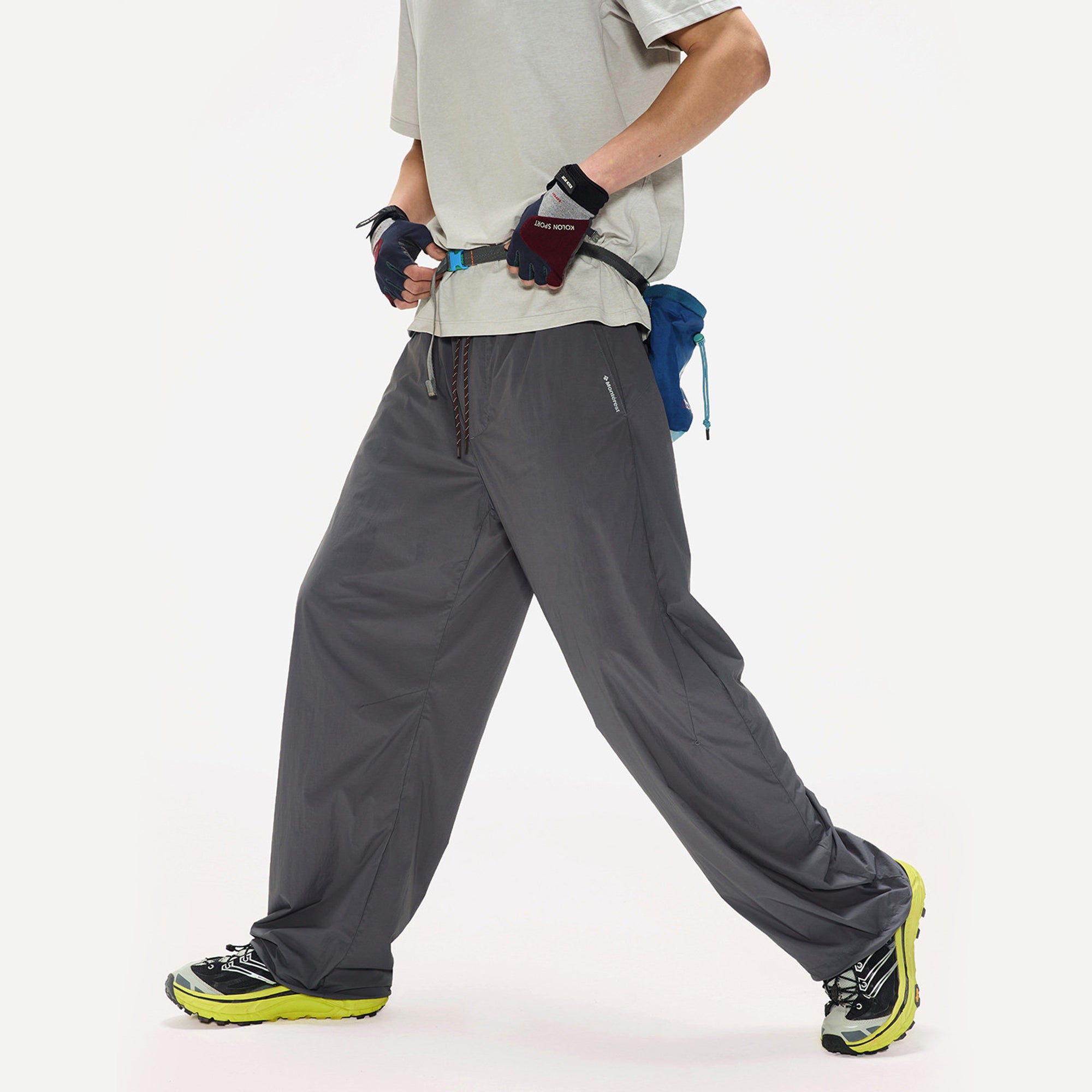 Men's Outdoor Water-Resistant UPF100+ Raw Yarn Lightweight Cool Touch Curved Relaxed Fit Casual Pants