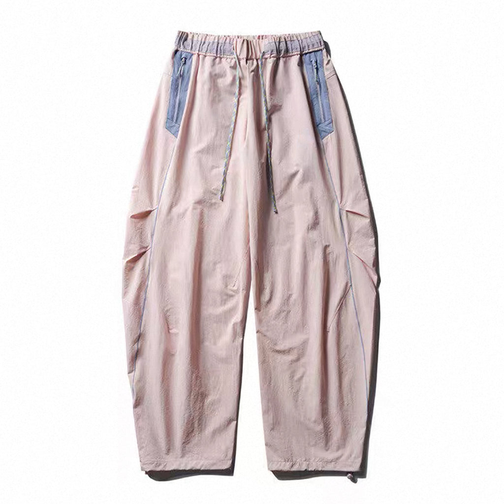 Men's Outdoor Water-Resistant Hiking Pants with Seam Details, Curved Cut Casual Trousers for Trekking