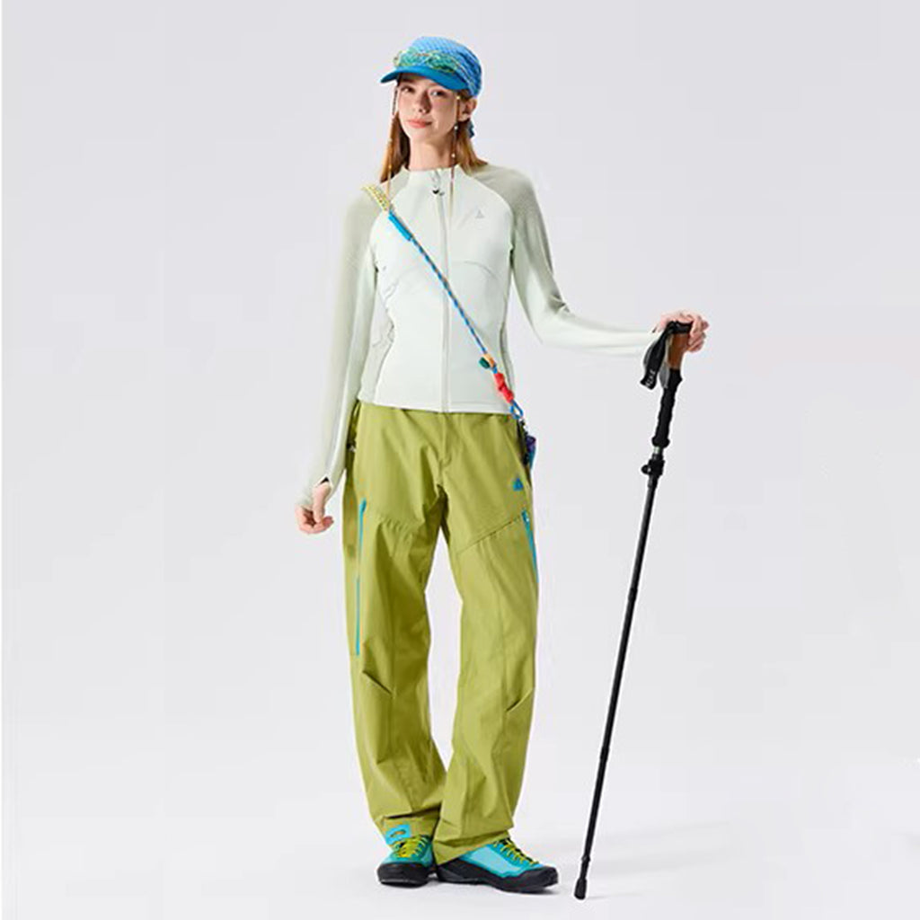Women's Fall Winter Outdoor 3-in-1 Protection Taped Seams Softshell Hiking Pants Relaxed Fit Technical Trekking Cargo Pants