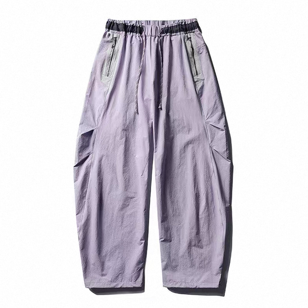 Men's Outdoor Water-Resistant Hiking Pants with Seam Details, Curved Cut Casual Trousers for Trekking